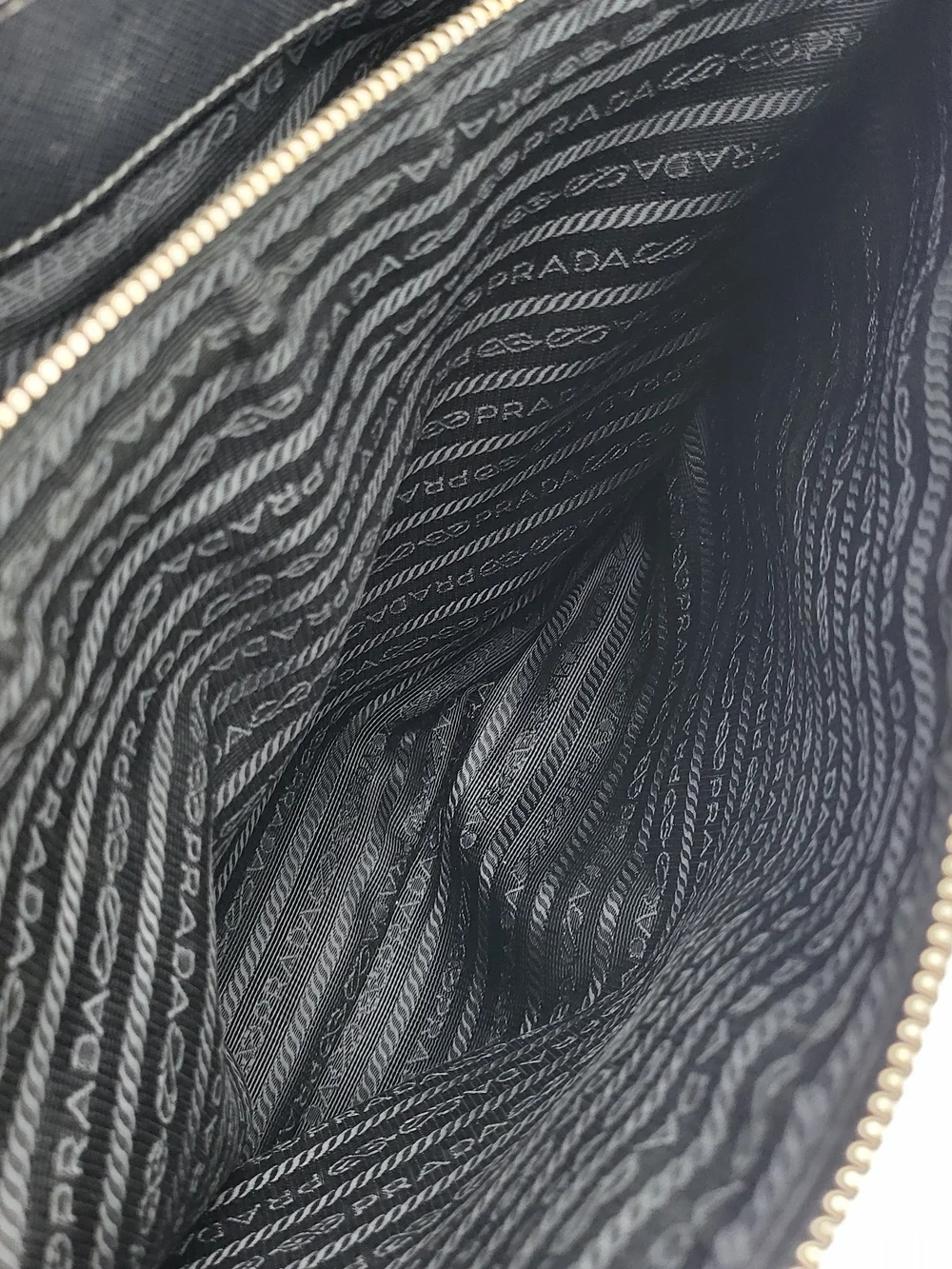 PRADA Black Saffiano Galleria Lux Leather Double Zip Medium Tote Bag,Auth w/COA.